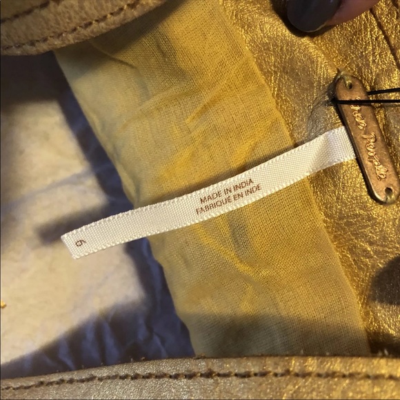 NWT Free People Cow Leather Goldie Mini Dress - Picture 8 of 8